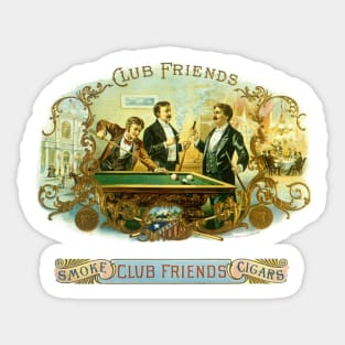 Vintage Club Friends Cigar Label Sticker